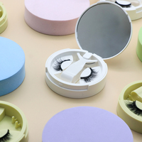 Nouvelle mise à niveau quantique cils magnétiques pleine bande cils de vison fibre végétale cils naturels vendeur personnaliser l'emballage sans colle
