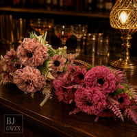 Bouquet réaliste de 7 chrysanthèmes en soie, fleurs artificielles pour la Saint-Valentin, la fête des pères, Noël, décoration de fête