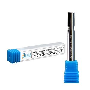 Fraise à queue carrée diamantée Jinchuan MCD CNC 1 ou 2 dents 50L pour ébavurage et rainurage, fraise de défonceuse personnalisée ODM/OEM - Product Image 1