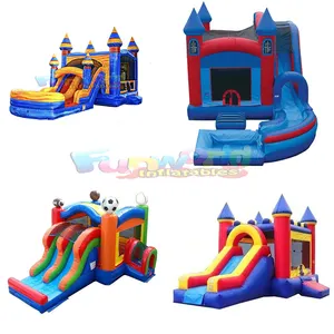 Combo Jumping Bouncer Castle Adult Kids Wet Dry Slide Moonwalk Inflatable Bounce House