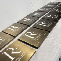 Letreros de Identificación Metálicos Personalizados al por Mayor, Acabado de Latón Antiguo Electrochapado, Ideal para Plazas Comerciales, Hoteles
