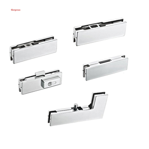 Tempered Glass Bracket Top Pivot Accessories Bottom Steel Frameless Lock Hardware Glass <strong>Door</strong> Clamp Patch <strong>Fittings</strong> - Product Image 1