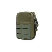 Petite pochette tactique médicale en polyester imperméable camouflage de Guangzhou avec fermeture éclair pour accessoires de trousse médicale, vert