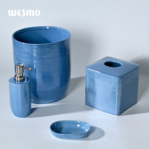 Accessori <span class=keywords><strong>bagno</strong></span> semplici articoli sanitari 8 pezzi porcellane decorazioni per <span class=keywords><strong>bagno</strong></span> <span class=keywords><strong>Set</strong></span> da <span class=keywords><strong>bagno</strong></span> in ceramica - Product Image 5