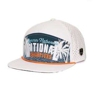 Waterproof Dry Fit <b>Mens</b> Premium Perforated Hats Custom 7 Panel Embroidery <b>Flat</b> Bill Gorra Snapback <b>Caps</b> for Golf With Holes - Product Image 2