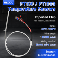Harga Pabrik OEM/ODM Termometer Tahan Panas Platinum PT100/PT1000 Sensor Suhu RTD Tiga Inti Berlapis Perak dengan Pelindung FEP