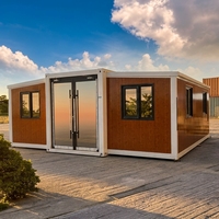 Casa Contenedor Prefabricada, Vivienda Plegable con Estructura de Acero, Resistente a la Intemperie, Diseño Personalizable, Alojamiento Familiar