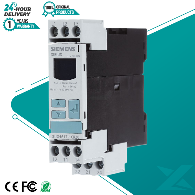 Siemens New Original 3UG4617-1CR20 SIRIUS Voltage Monitoring Relays Digital 3 Phase Voltage Motor Protection Monitoring Relay