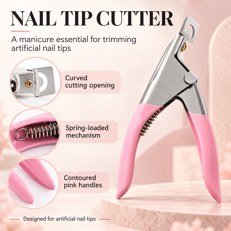 Custom Logo Stainless Steel U-shaped Clipper DIY French Nail Clipper ...
