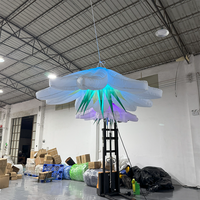 Fleurs gonflables de la publicité géante colorée avec des lumières de LED pour des décorations d'étape de noce avec le ventilateur