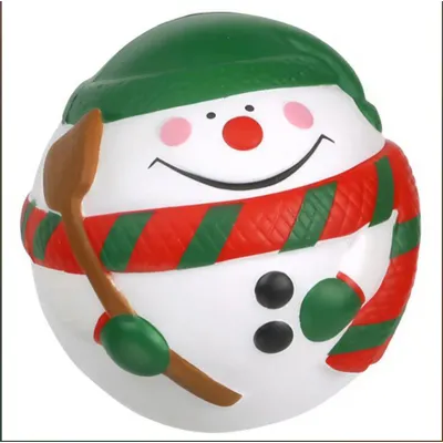 Фабричный изготовленный на заказ Снеговик pu мяч для снятия стресса/игрушка для снятия стресса