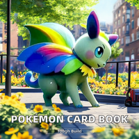 Carpeta de Colección de Tarjetas Charizard de Cuero PU, con Bloqueo RFID, para Tarjetas de Crédito y Juegos de Cartas, 900/400/4/9 Bolsillos, Cierre de Cremallera y Botón KV