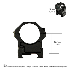 Anneaux de montage en aluminium BANGBANG pour tube de 1 pouce, hauteur centrale de 1,0 pouce avec vis double rangée (noir) - Product Image 3