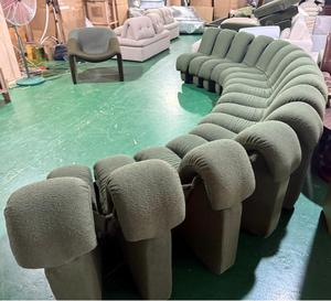 โซฟาผ้าและหนังรูปตัว S รุ่น DS-600 'Snake' สำหรับคู่รักแบบทั่วไป ดีไซน์ทันสมัย พร้อมคุณสมบัติระบบทำความเย็น - Product Image 5