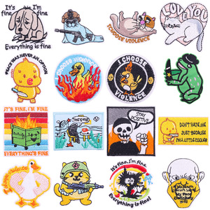 <strong>No</strong> <strong>Minimum</strong> <strong>Order</strong> Eco-Friendly Twill Designer <strong>Custom</strong> Logo Iron-On Full Embroidered <strong>Patches</strong> for Garment - Product Image 1