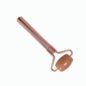 Rodillo Masajeador de Aventurina Roja Natural con Mango de Aleación de Zinc en Oro Rosa, Herramienta de Masaje Facial de Cristal, Rodillo de Belleza Reafirmante y Lifting - Product Image 5