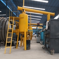 Usines de production de carburant dérivé des pneus, machine de pyrolyse à vis pour la pyrolyse des pneus, production de carbone noir