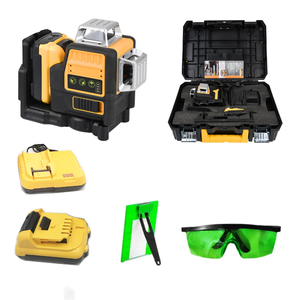 Niveau laser vert sans fil 4D à 12 lignes, auto-nivelant, précision 2,5 mm, portée 30 mètres, avec 1 ou 2 batteries, direct usine, pour bricolage - Product Image 2