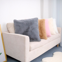 Nouvelle mode dos chaise soutien fourrure jeter oreiller funky coussins lapin fausse fourrure canapé jeter oreiller