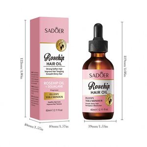 SADOERプライベートブランド 天然ローズヒップオイル ヘアケア エッセンシャルオイル くせ毛抑制 栄養トリートメント ヘアセラム 全髪質対応 - Product Image 6