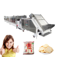 Ligne de production industrielle de craquelins de riz entièrement automatique, machine de traitement des senbei, solution clé en main pour la fabrication alimentaire