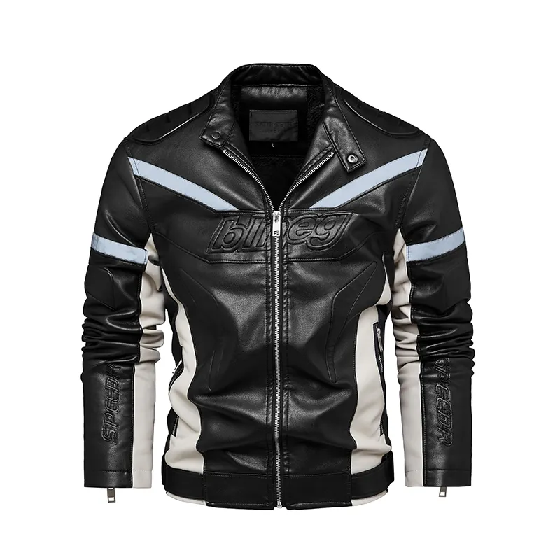 Hot Selling Customized Design Reflective Motorcycle Winter Men's Leather Jackets