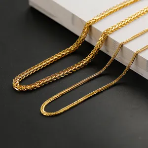 2023 yeni tasarım 2mm Au750 sarı altın halat zincir erkek zincir altın zincir 18k erkekler için