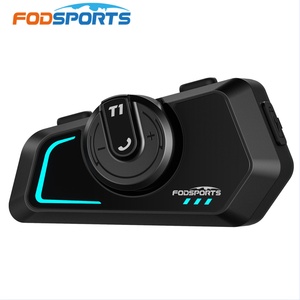 Fodsports T1 1KM 2 cavaliers étanche interphone <span class=keywords><strong>moto</strong></span> 2 personnes partage de musique interphone <span class=keywords><strong>bluetooth</strong></span> <span class=keywords><strong>casque</strong></span> pour <span class=keywords><strong>moto</strong></span> - Product Image 1