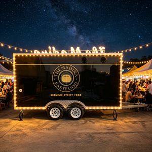 Outdoor Coffee Trailer USA Pizza Food Truck Customized Dessert CE Catering <b>Cart</b> - Product Image 2