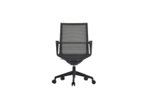 Chaise de bureau ergonomique pivotante moderne entièrement en maille, avec cadre en aluminium, dossier incurvé bionique et accoudoirs fixes, certifiée BIFMA pour les entreprises