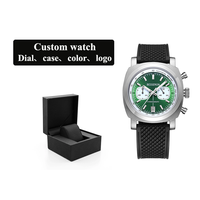 Montre-bracelet chronographe rétro de luxe haut de gamme avec bracelet en acier inoxydable et mouvement MIYOTA pour usage professionnel et sportif