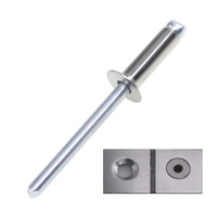 Rivetti Ciechi a Testa Bombata All'ingrosso per Fabbriche, Scatola da 3.2x12.7mm, Rivetti Ciechi a Punta Aperta in Acciaio Inossidabile 304, 1/8 X 1/2, Scatola DIN7337