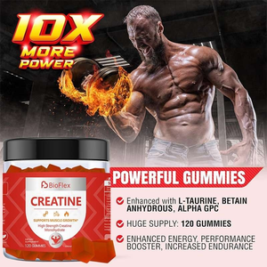 Gomitas de <span class=keywords><strong>Creatina</strong></span> Monohidrato para Mejorar la Explosividad Muscular, Acelerar el Crecimiento Muscular, Fórmula Precisa, Fácil Absorción - Product Image 1