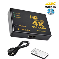 Commutateur HDMI SYONG 4K 30Hz avec télécommande, sortie 3-en-1 pour PS4, PS3, HDTV 30Hz 4K, commutateur HDMI avec télécommande