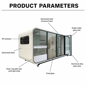 Maisonnette préfabriquée moderne en conteneur maritime, type cabine pod, maison capsule de luxe pour logement d'appoint ou hôtel - Product Image 2