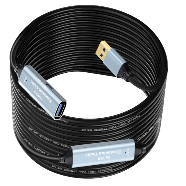 Active USB 3.0 Extension Cable, USB 3.0 Extender Male to Female Cord with Signal Booster, Compatible with Oculus Quest 2
