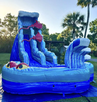 Toboggan aquatique gonflable commercial pour enfants, toboggan aquatique extérieur gonflable