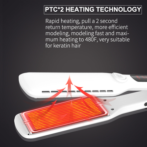Plancha <span class=keywords><strong>de</strong></span> Pelo Eléctrica Portátil con Pantalla LCD, 2 en 1, Alisa y Riza, Calentamiento Rápido, para Uso Doméstico y Hotelero, Venta al Por Mayor - Product Image 6