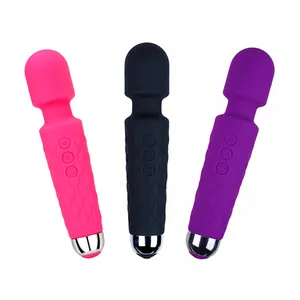 Hand Held USB Rechargeable Erotic Clitoris Wireless Silicone Body Massage Wand Dildo Sex Toy Vibrator for Girl