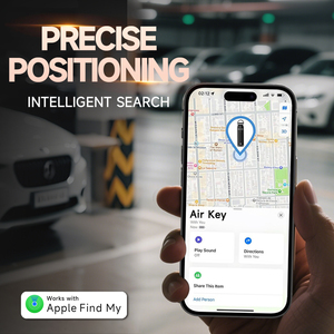 سلسلة مفاتيح أعمال أنيقة جديدة لعام 2025 مع جهاز تتبع لأجهزة Apple Findmy، ميدالية مفاتيح سيارة معدنية مدمجة للبيع بالجملة متوافقة مع نظام iOS - Product Image 2