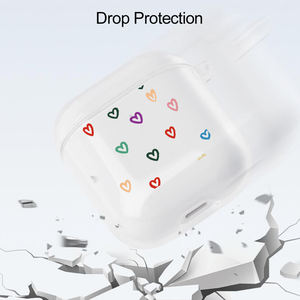 Coque transparente en TPU avec coeur d'amour rouge pour <span class=keywords><strong>Apple</strong></span> Airpods 2/1 3, Coque de protection souple pour écouteurs Funda Airpods Pro - Product Image 5