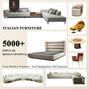 أريكة عصرية فاخرة على شكل حرف l من تصميم تشيسترفيلد 3 مقاعد لفيلا فيلا فاخرة - Product Image 5