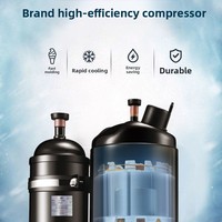 Machine à glace molle commerciale de comptoir Guangshen BJ218C 2100W argent/noir, unité mobile de crème glacée molle pour la vente de rue