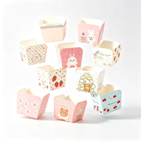 Moules à gâteau en papier carrés Hokkaido, doublures pour gâteau chiffon, compatibles friteuse à air, mini moules à gâteau et muffins pour enfants à motifs de dessins animés