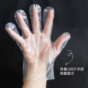 ถุงมือตรวจโรคแบบใช้แล้วทิ้ง Haishi Hainuo 100 ชิ้น, ฟิล์ม PE หนา, ถุงมือพลาสติกสำหรับความงาม, การจัดเลี้ยง และอาหาร - Product Image 3