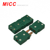 Konektor Termokopel Tipe K Standar Mini Male Female Panel Mount Sensor Suhu Plug ODM Kustom Tersedia