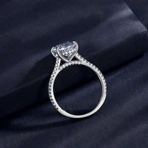 Anillo de Plata de Ley 925 Impermeable para Mujer, Corte Ovalado, 5 Quilates, Circonita, Anillo de Compromiso, Anillo de Matrimonio, Anillo de Diamantes Grandes, Proveedor de Joyería - Product Image 4