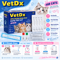 Kit de diagnostic rapide vétérinaire pour chats FPV FCOV GIA FCV Test de Panleucopenie Féline FCov Giardia FCV