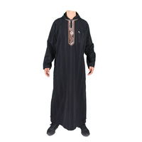 Túnica de Ramadán de manga larga con capucha de tela Koshibo de tela de hombre adulto Islámico