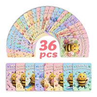Set di 36 Cartoline di Auguri in Carta Patinata con Illustrazioni e Citazioni per Decorazioni di Feste e Diari